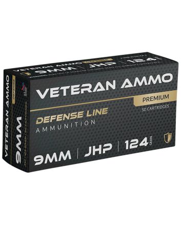 Hyperion Munitions HMBX911 Veteran Ammo9mm 124 gr Jacketed Hollow Point 50 Per Box/20 Case