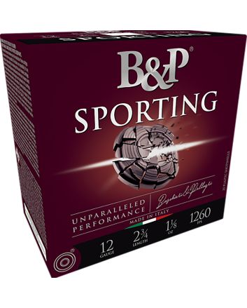 B&amp;p Ammunition 12B1SCF8 Sporting Clay12Gauge 2.75" 1oz 8Shot 25 Per Box/10 Case