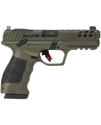 SAR USA SAR9G3OD SAR9 Gen3 Full Size Frame 9mm Luger 17+1 4.40" Black Steel Barrel, OD Green Cerakote Serrated Steel Slide, OD Green Cerakote Polymer Frame w/Picatinny Rail, Black Polymer Grip