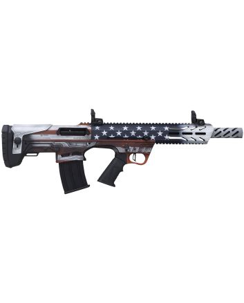 Citadel FRPS1218USA Pup Scout12 Gauge Semi-Auto 3" 5+1 18.50" Steel Barrel, USA Flag Picatinny Rail Aluminum Receiver, Picatinny Handguards, Adj Cheek Riser Synthetic Stock, Black Polymer Grip