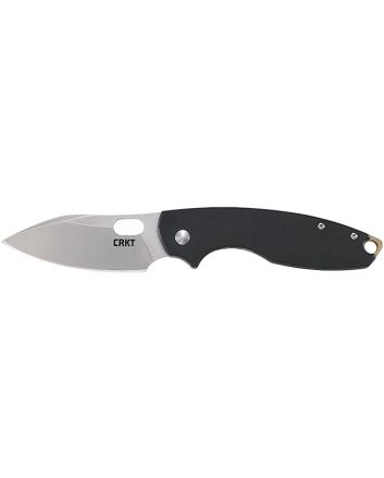 CRKT 5317D2 Pilar III 2.97" Folding Plain Stonewashed D2 Steel Blade, Black Textured G10 Handle
