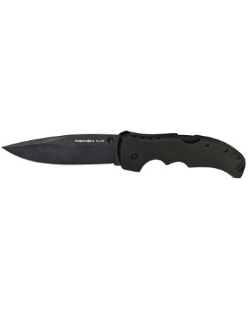 Cold Steel CS27TMC Recon 1 4" Folding Clip Point Plain Black Stonewashed CPM MagnaCut Steel Blade, Black Textured G10 Handle