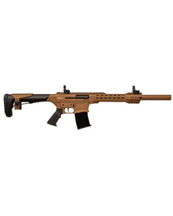 Gforce Arms GF2512BNZ GF2512 Gauge Semi-Auto 3" 5+1 20" Bronze Cerakote Spiral Threaded Barrel, Bronze Cerakote Picatinny Rail Aluminum Receiver, Adjustable Black Synthetic Stock w/Black Rubber Grip