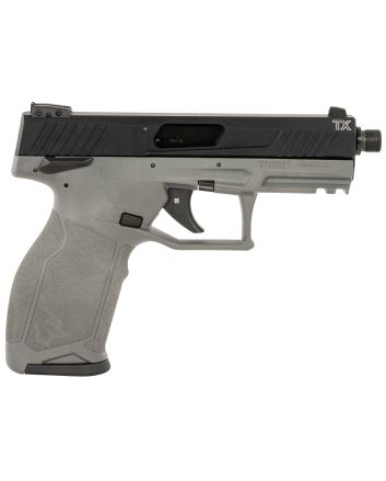 Taurus 1-TX22141G10 TX22Full Size Frame 22 LR 10+1 4.10" Matte Black Threaded Barrel, Matte Black Serrated Slide, Gray Polymer Frame w/Picatinny Rail, Textured Grip