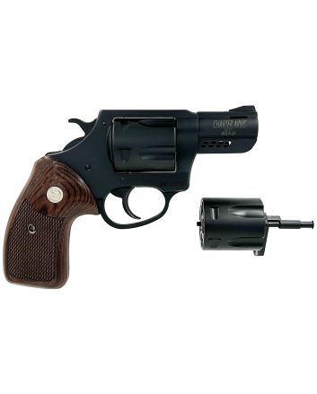 Charter Arms 13920 Mag Pug &amp; Pitbull38 Special 357 Mag 9mm 5 Shot 2.2" Black Passivate Classic Walnut Wood Grip