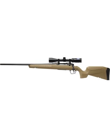 Savage Arms 32196 Axis 2 XP Combo 6.5 Creedmoor 4+1 22" Black Sporter Barrel, Black Drilled &amp; Tapped Steel Receiver, Fixed Flat Dark Earth Synthetic Stock, Left Hand, Boresighted 3-9x40