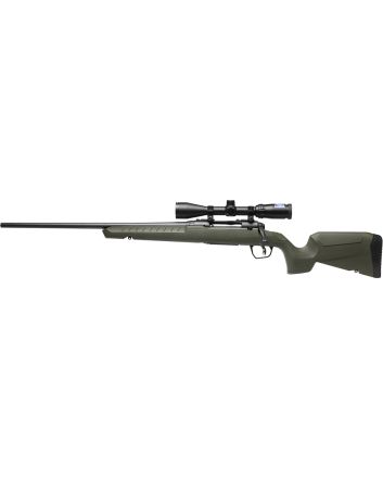 Savage Arms 32237 Axis 2 XP Combo Compact 243 Win 4+1 20" Matte Black Sporter Barrel &amp; Drilled &amp; Tapped Carbon Steel Receiver, Fixed Matte OD Green Synthetic Stock, Left Hand