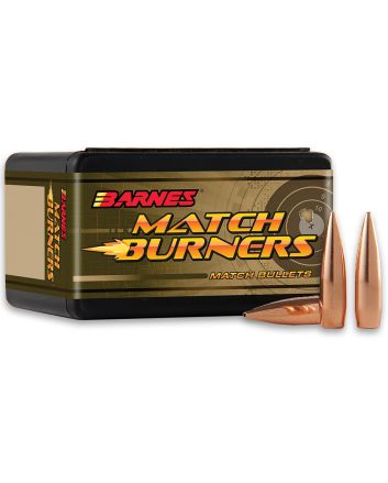 Barnes Bullets 32050 Match Burners22Cal 77gr Match Burners Boat Tail 100 Per Box/10 Case