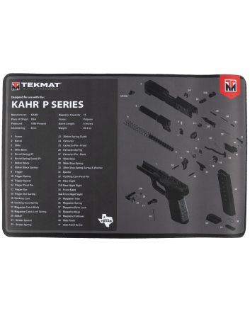 TekMat TEKR17KAHRPSRS KAHR Cleaning Mat Black Rubber 11"x17" KAHR Diagram