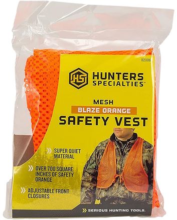 Hunters Specialties HS02006 Safety VestOSFA Chest Orange Mesh