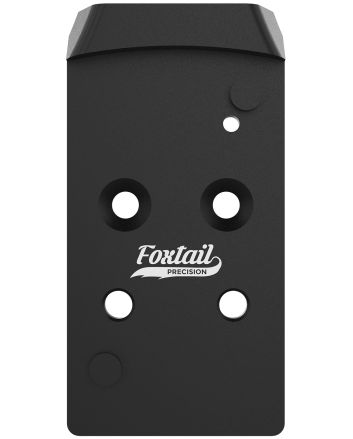 Foxtail Precision 100017 Rear Sight Dovetail Optic Adapter Plate for CZ P10Black Anodized CZ P10