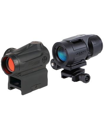 Sig Sauer Electro-Optics SORJMSR501 Romeo-MSR Gen II w/Juliet5 Micro Magnifier Black 1x20mm/5x42mm, 2 MOA Red Dot and Magnifier