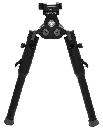 Warne 7921M Skyline Pro BipodBlack Anodized QD Picatinny Head with Lite Legs