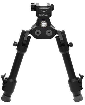 Warne 7923M Skyline Pro BipodBlack Anodized QD Picatinny Head with Precision Legs