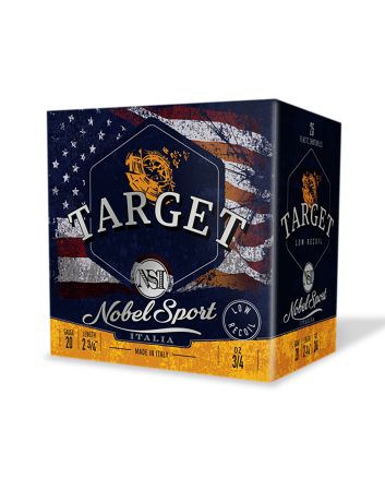 Nobel/eurosports Llc ANSLR208 Target Low Recoil 20Gauge 2.75" 3/4oz 8Shot 25 Per Box/10Case