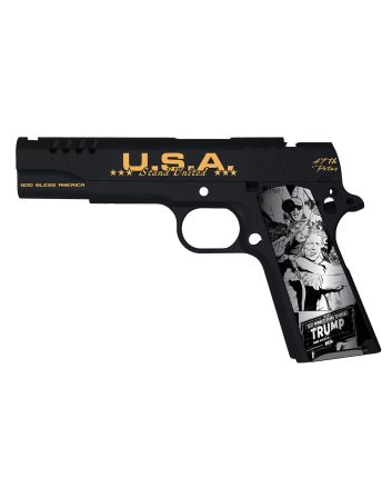 AUTO 1911TCAC18 1911 45 5" 7R TRUMP FIGHT BK/GLD