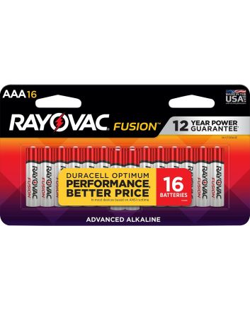 Rayovac 82416T02 AAA HIGH ENREGY Alkaline BatteriesSilver/Blue 1.5 Volts 1,123 mAh (16) Single Pack