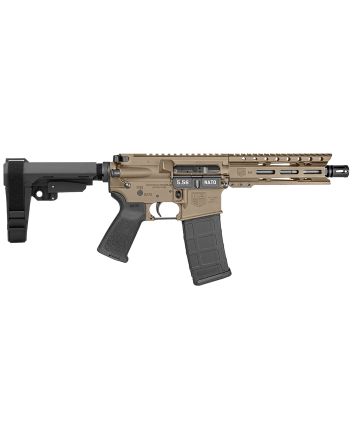 Diamondback DB1913K061 DB155.56 NATO 30+1 7" Flat Dark Earth Cerakote Heavy Barrel 7075-T6 Aluminum Receiver 6" M-LOK Handguard SBA3 Brace Magpul MOE Grip