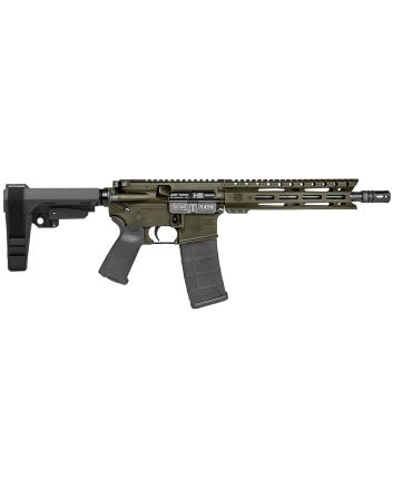 Diamondback DB1916K101 DB155.56 NATO 30+1 10" Black Nitride Heavy Threaded Barrel, OD Green Cerakote Picatinny Rail Aluminum Receiver, 9" M-LOK Handguard SB Tactical Brace &amp; Black Magpul MOE Grip