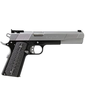 Iver Johnson Arms EAGLEXL10TT Eagle Deluxe 10mm Auto 8+1 6" Steel Barrel, Hard Chrome Serrated Steel Slide, Matte Black Steel Frame w/Beavertail, Black/Gray G10 Grip