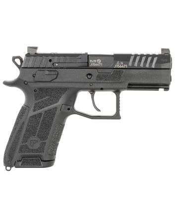 CZ-USA 91660 P-09 C Nocturne Compact Frame 9mm Luger 15+1 3.74" Black Steel Barrel, Black Optic Cut/Serrated Steel Slide, Black Polymer Frame w/Picatinny Rail, Textured Grip
