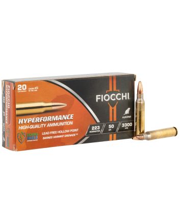 Fiocchi 223VG20 Hyperformance223Rem 50gr 20 Per Box/10 Case