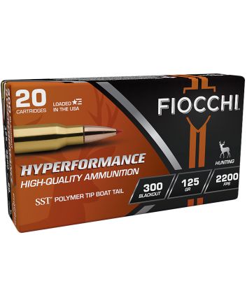 Fiocchi 300BLKH20 Hyperformance300Blackout 125gr Super Shock Tip 20 Per Box/10 Case