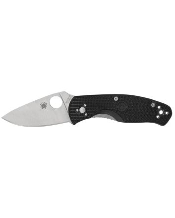 Spyderco C136PBK Persistence Lightweight 2.75" Folding Plain Satin 8Cr13MoV SS Blade, Black Bi-Directional Texturing FRN Handle