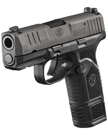 FN 66101420 Reflex9mm Luger 10+1 3.30" Micro-Compact Frame Black PVD Serrated Steel Slide w/Picatinny Rail Stippled Grip Ambidextrous
