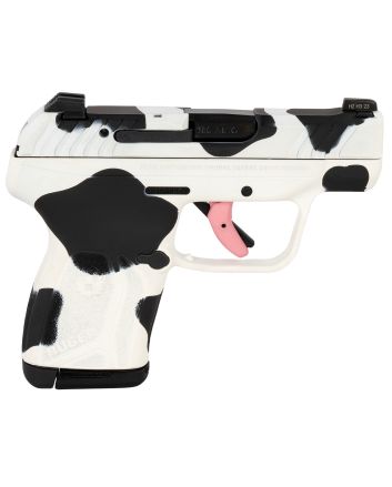 Ruger 228134 LCP Max Compact Frame 380 Auto 10+1 2.80" Black Steel Barrel, Cow Print Cerakote Serrated Steel Slide, Polymer Frame Cow Print w/Textured Grip