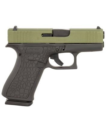 Glock PX4350204BAYOU G43XSub-Compact Frame 9mm Luger 10+1 3.41" Black GMB Barrel, Lime Green Cerakote Serrated Steel Slide, Black Cerakote Polymer Frame w/Beavertail, Ambidextrous