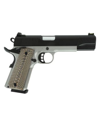 SDS Imports 10100803 1911 D10 FO 10mm 8+1 5" Black Cerakote Stainless Steel Slide Tan/black G10 Grip