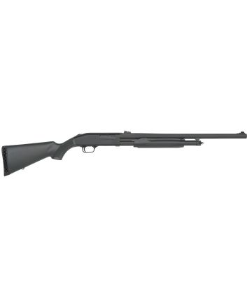 Mossberg 56424 500 Slugster 12 Gauge Pump 3" 5+1 24" Matte Blued Steel Barrel, Matte Blued Receiver, Fixed Synthetic Stock