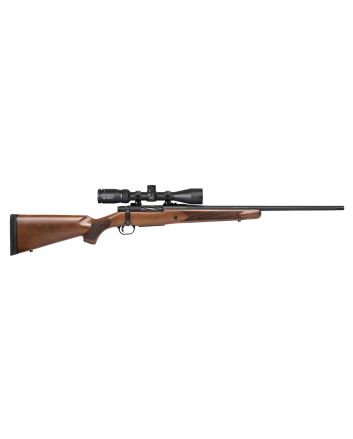 Mossberg 28213 PatriotFull Size 400 Legend 4+1 20" Matte Blued Fluted Threaded Barrel, Drilled &amp; Tapped Matte Blued Stainless Steel Receiver, Walnut Fixed Wood Stock 3-9x40mm Duplex, Right Hand