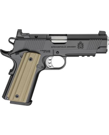 Springfield Armory PO9227AOS 1911 Operator 9mm 9+1 4.25" Black Cerakote Optic Ready Carbon Steel Slide VZ G10 Grip