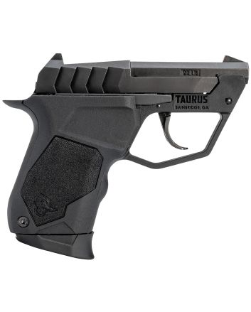 Taurus 1-22TUC131 22TUCMicro-Compact Frame 22 LR 9+1 2.50" Matte Black Steel Tip-Up Barrel, Matte Black Serrated Stainless Steel Slide, Black Polymer Frame, Black Polymer Grip