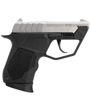 Taurus 1-22TUC139 22TUCMicro-Compact Frame 22 LR 9+1 2.50" Matte Stainless Steel Tip-Up Barrel, Matte Stainless Serrated Stainless Steel Slide, Black Polymer Frame, Black Polymer Grip