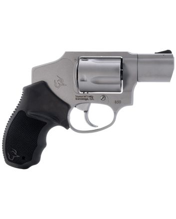 Taurus 2-850129 850Small 38 Special 5 Shot 2" Matte Stainless Steel Barrel &amp; Cylinder, Matte Stainless Steel Frame, Black Rubber Grip, Transfer Bar Safety, Concealed Hammer