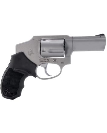 Taurus 2-850139 850Small 38 Special 5 Shot 3" Matte Stainless Steel Barrel &amp; Cylinder, Matte Stainless Steel Frame, Black Rubber Grip, Transfer Bar Safety, Concealed Hammer