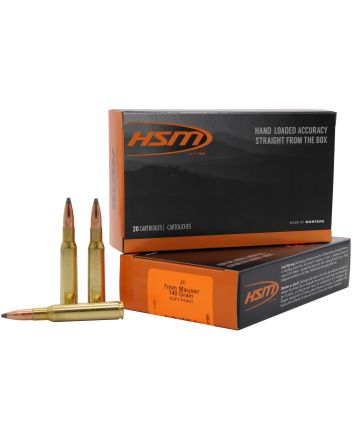 HSM 7MAUSER6N 7mmMauser 140gr Soft Point 20 Per Box/20 Case