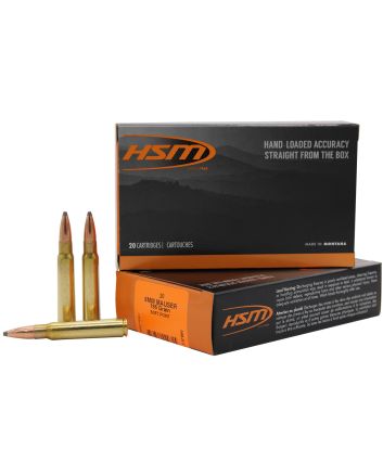 HSM 8MAUSER5N 8mmMauser 195gr Soft Point 20 Per Box/20 Case