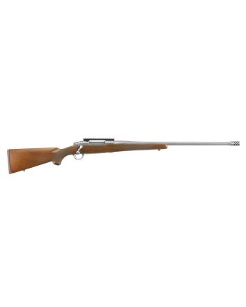 Ruger 57144 Hawkeye Hunter 7mm PRC 3+1 24" Satin Threaded Barrel, Satin Picatinny Rail Stainless Steel Receiver, Fixed American Walnut Stock, Right Hand