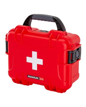 Nanuk 904S000RDPA0FSA01 First Aid CaseWaterproof Red NK-7 Resin