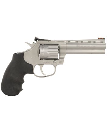 Colt Mfg KCOBRA22-SM4RFO King Cobra Target 22 LR 6 Shot 4.25" Matte Stainless Steel Vent Rib Barrel, Matte Stainless Stainless Steel Frame &amp; Cylinder, Black Hogue Overmolded Grip, Exposed Hammer