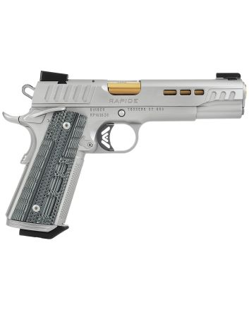 Kimber Mfg.,inc 3000420CA Rapide Dawn (CA) (MA) 9mm 9+1 5" KimPro Silver Front and Rear Serrations Stainless Steel Slide Gray/black Rapide G10 Grip