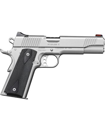 Kimber Mfg.,inc 3200007CAB Stainless II (CA)45 ACP 7+1 5" Front Serrations Stainless Steel Slide Satin Silver Black Synthetic Double Diamond Checkering Grip