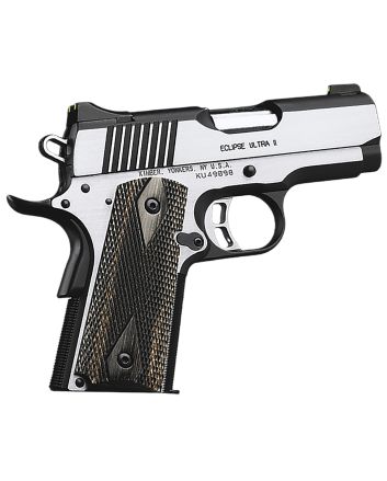 Kimber Mfg.,inc 3200042CA Eclipse Ultra II (CA) 45 ACP 7+1 3" Stainless Steel Slide Brush Polished Front Strap Checkering Laminated Gray/Black Double Diamond Grip