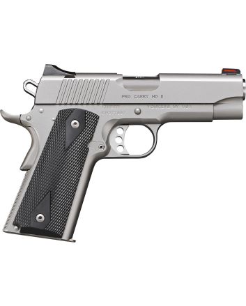 Kimber Mfg.,inc 3200044CA Pro Carry HD II (CA) 38 Super 9+1 4" Stainless Steel Slide Satin Silver Black Synthetic Double Diamond Checkering Grip