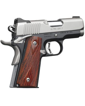 Kimber Mfg.,inc 3200057CA Ultra CDP II (CA) 45 ACP 7+1 3" Satin Silver Stainless Steel Slide Matte Black KimPro II Rosewood Double Diamond Grip