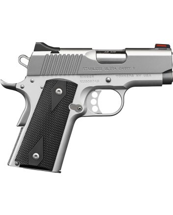 Kimber Mfg.,inc 3200062CA Stainless Ultra Carry II (CA) 45 ACP 7+1 3" Satin Silver Steel Slide Black Synthetic Double Diamond Checkering Grip